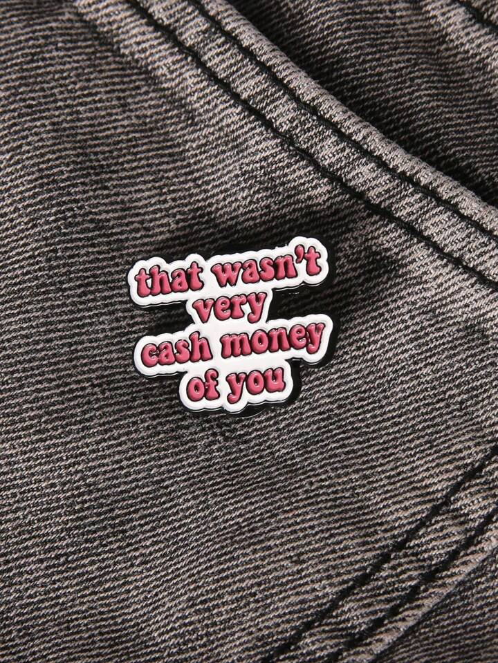 European And American Simple Personality English Phrases Series Alloy Enamel Badge Accessory Broo... | SHEIN