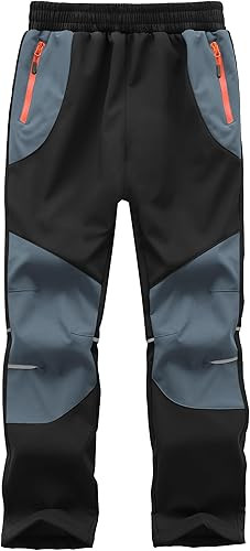 Kids Snow Pants Boys Waterproof Insulated Hiking Pants Youth Winter Warm Fleece Lined Ski Snowpan... | Amazon (US)