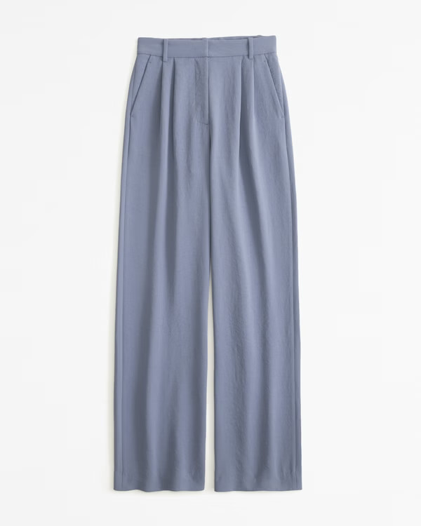 Women's A&F Sloane Tailored Premium Crepe Pant | Women's Bottoms | Abercrombie.com | Abercrombie & Fitch (US)
