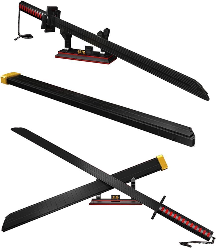 MOC 936Pcs Demon Slayer Katana Model Building Block Ideas, 34in Simulated Zanpakutou Sword with S... | Amazon (US)