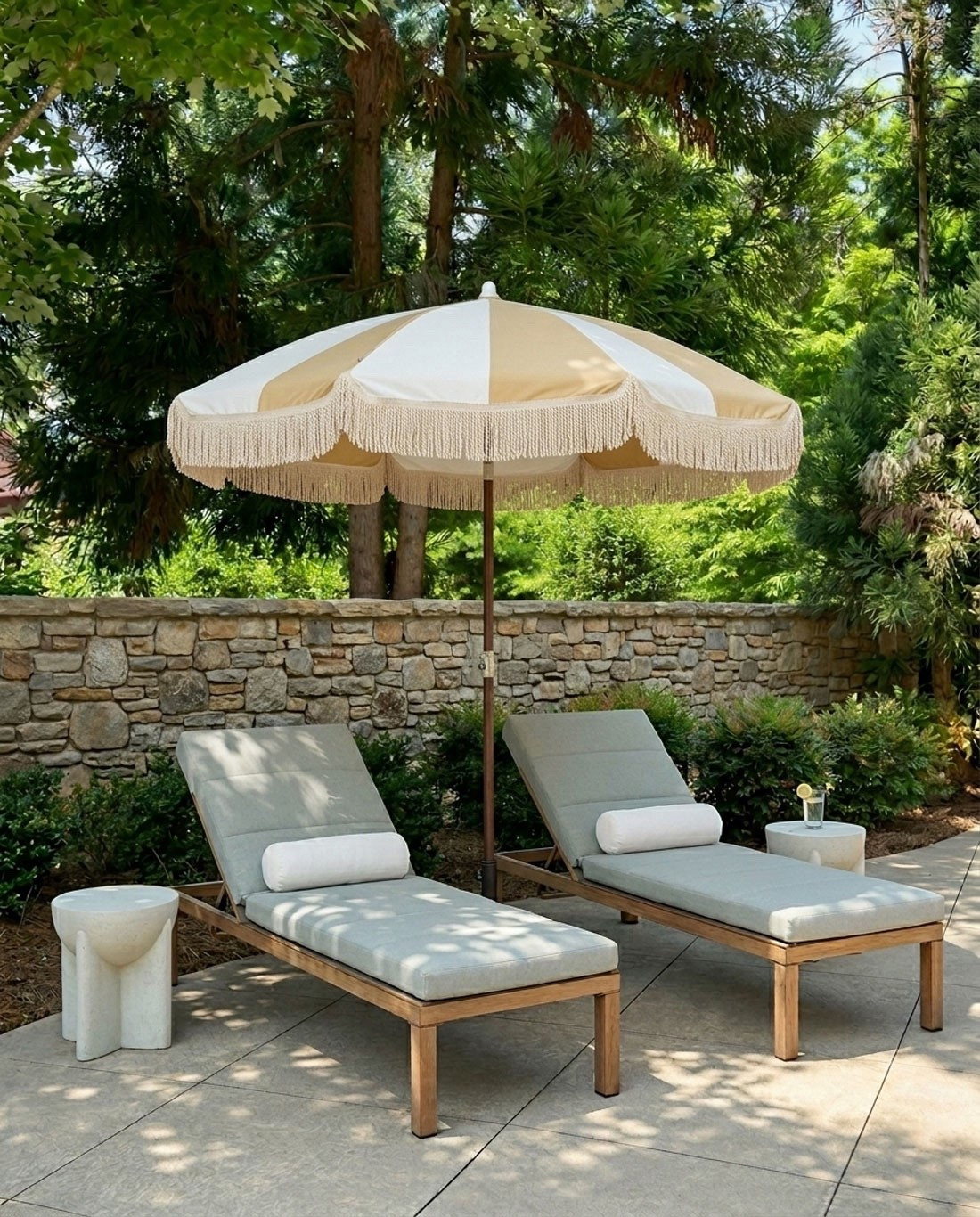 Affordable patio umbrella and chaise loungers 🌞 

#LTKSeasonal #LTKHome
