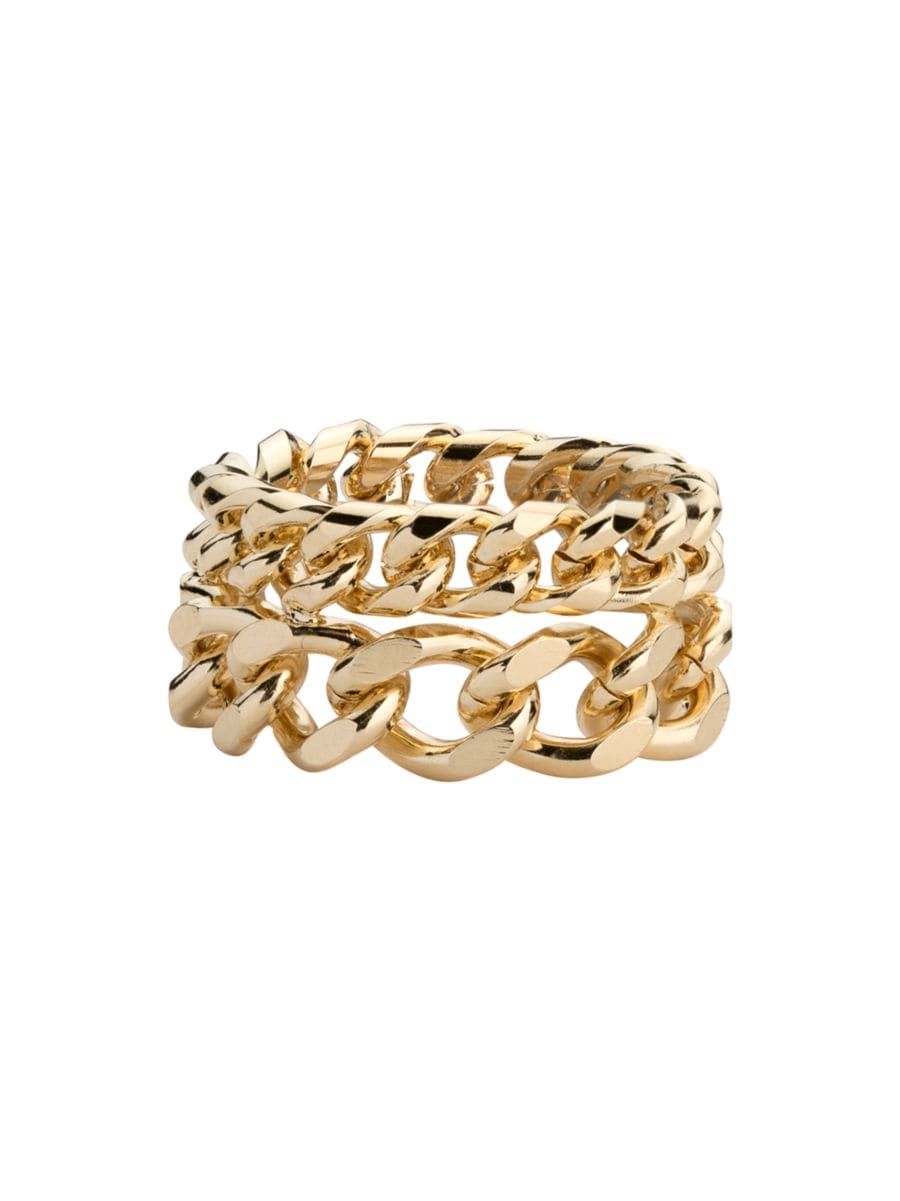 Dean 10K-Gold-Plated Double-Band Ring | Saks Fifth Avenue
