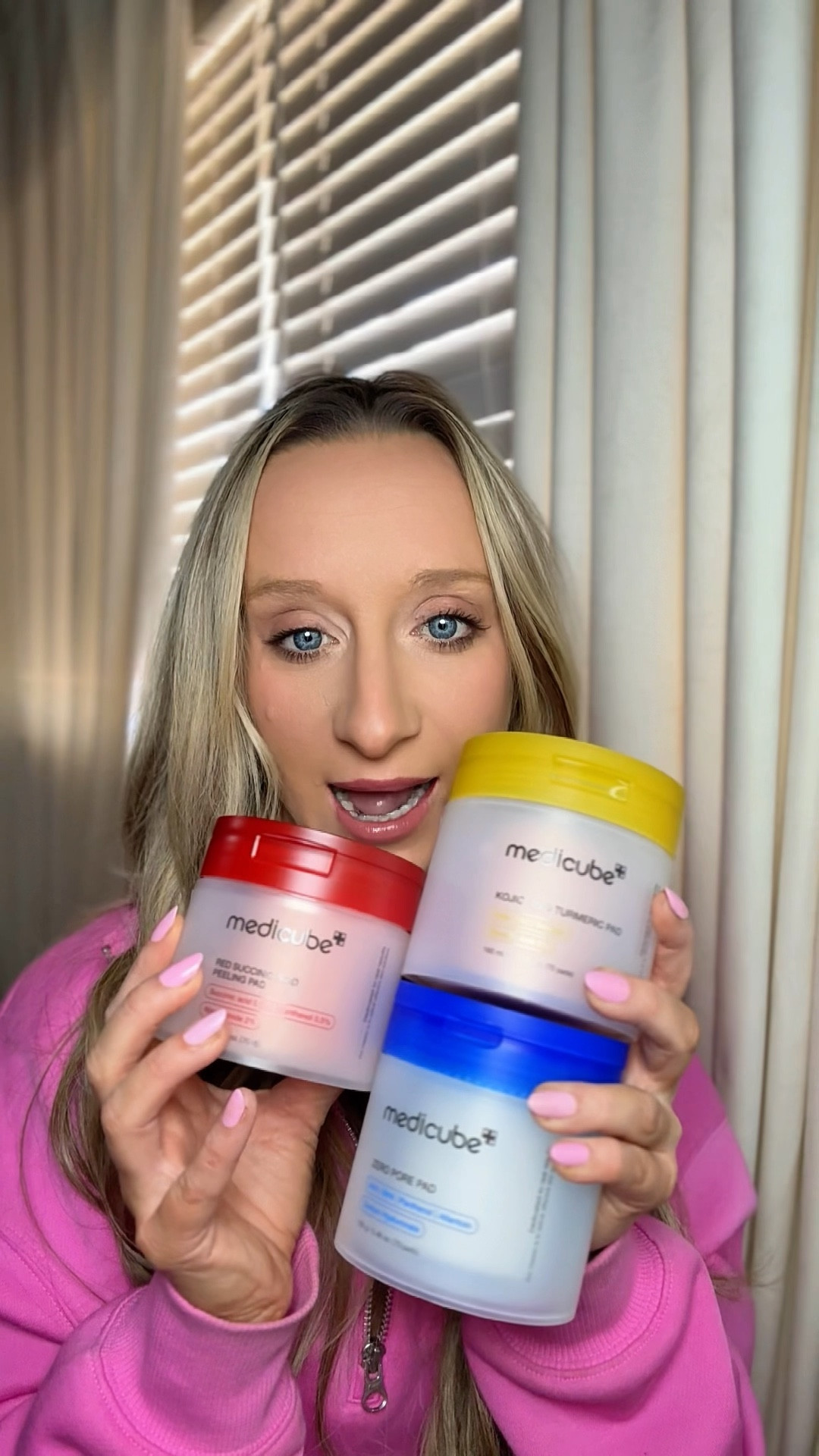 This is your sign to try My favorite toner pads! Idk what magic Medicube uses in their products but everything I’ve used is amazing! The bundle is linked on my TikTok account but you can get all 3 from Amazon for the same price as the bundle! I promise you will love them! 

#medicube #skincare #koreanskincare #beautyfinds 