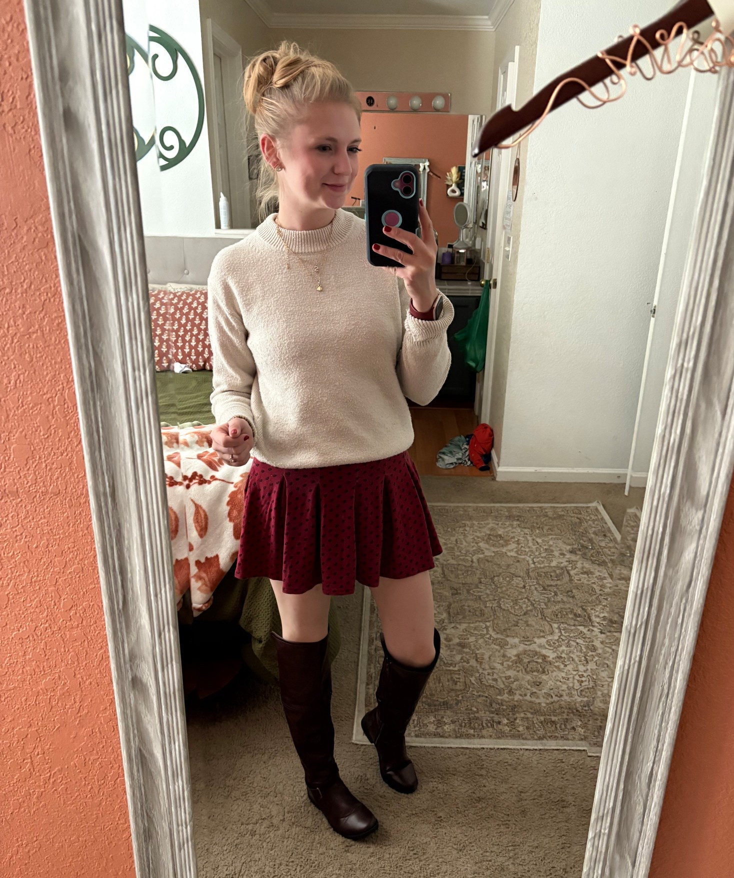 Fall fit 🍂

Love these boots so much!! They are tts but if you have wider feet go with the wide version. 
My skirt posh peanut. Josefina style. 
American girl. TTS. 


#LTKStyleTip #LTKShoeCrush #LTKSeasonal