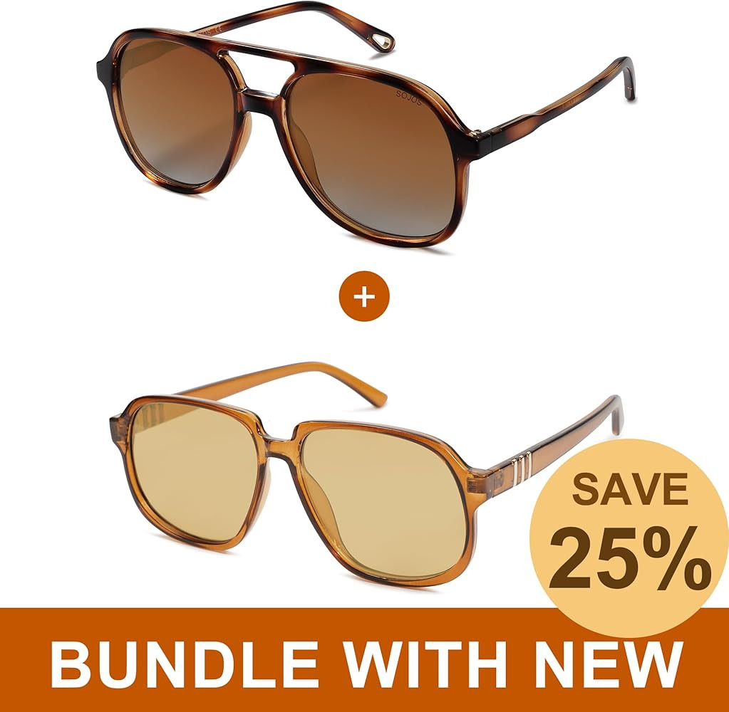 SOJOS Classic Polarized Sunglasses for Women Men | Amazon (US)