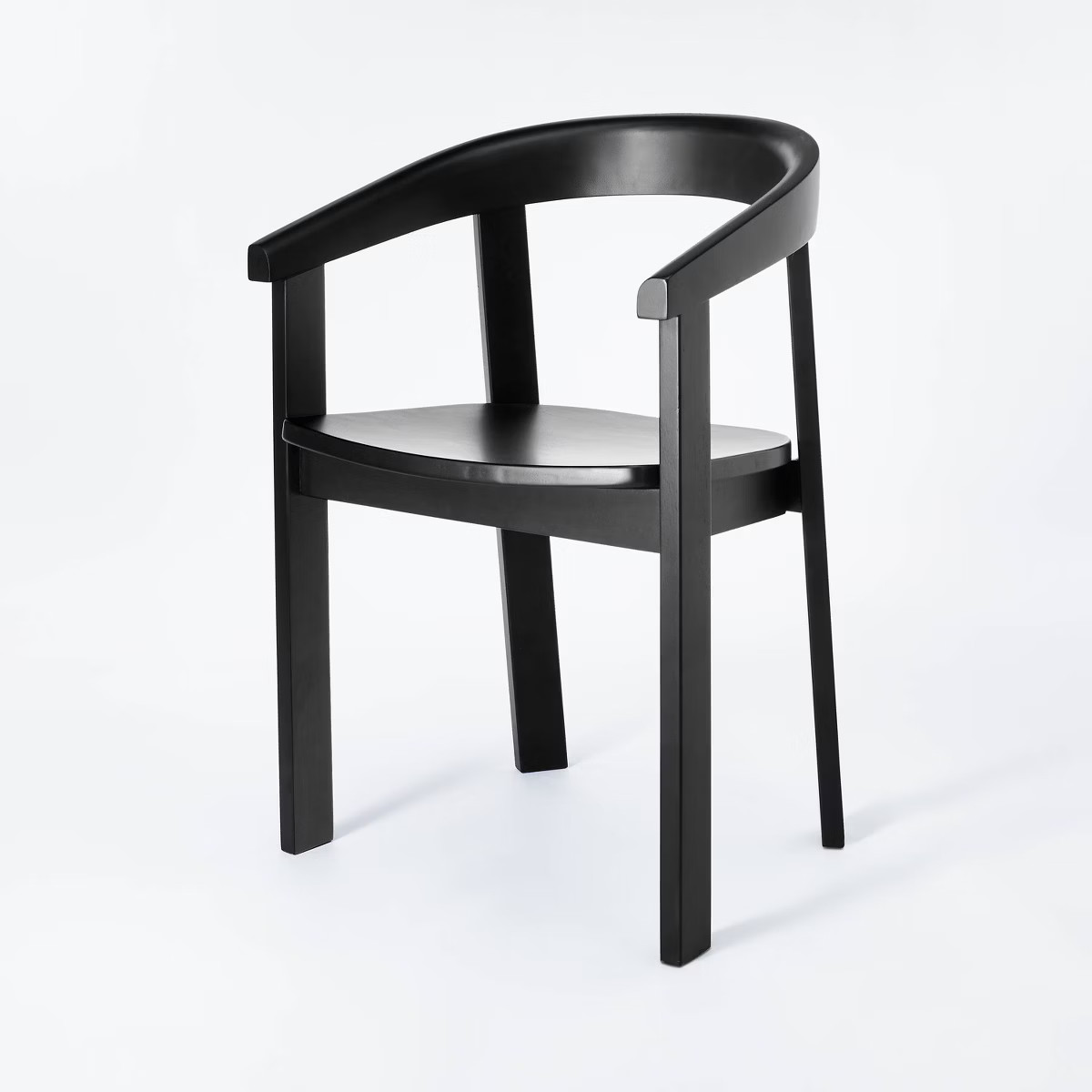Terra Solid Wood Curved Back Dining Chair Black - Threshold™ designed with Studio McGee, Assemb... | Target