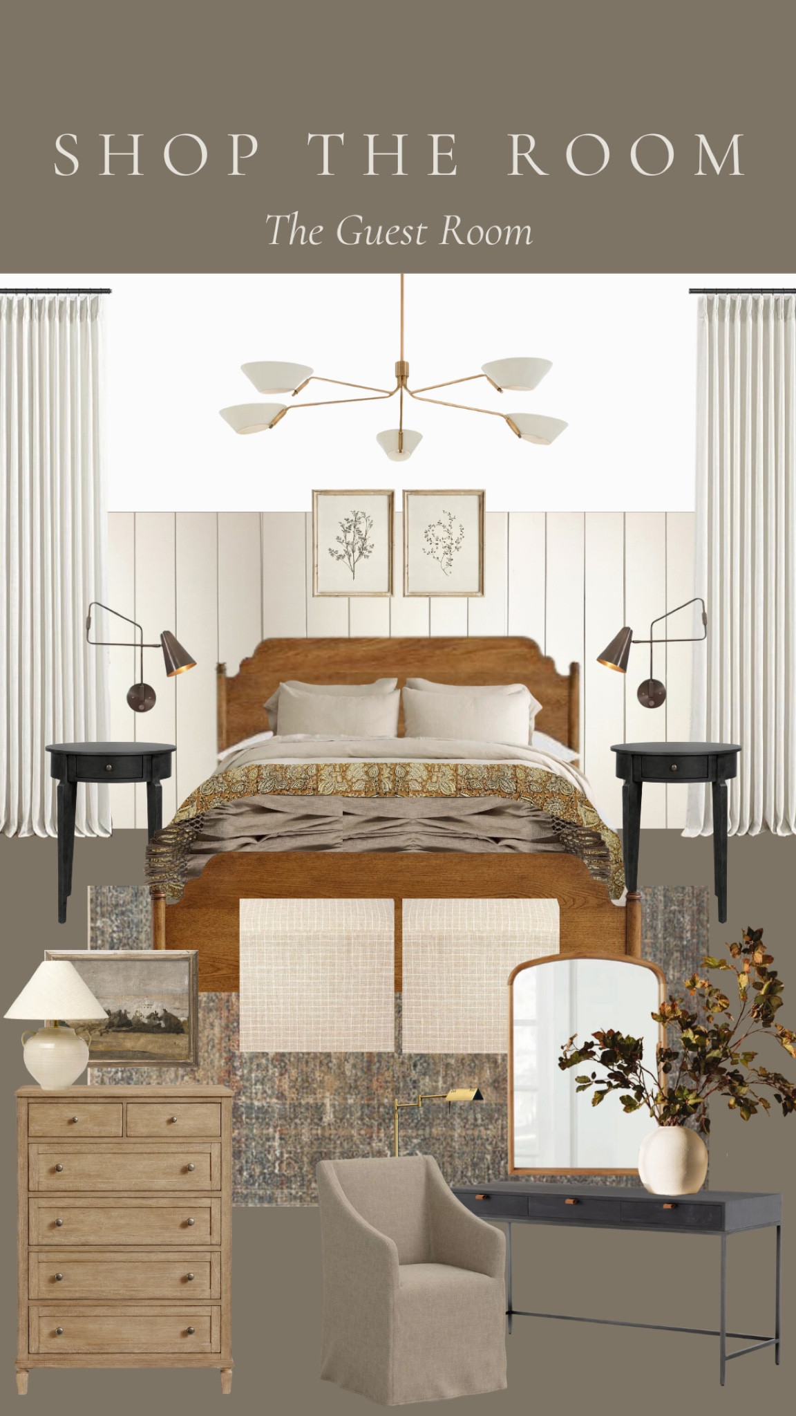 Guest room moodboard! It’s so helpful to put your ideas down to visualize the space you’re creating! This helps me not get off track and make impulse purchases!

Neutral tones that are warm and inviting for a guest room! All the textiles really bring this space to life.

Wayfair home, Wayfair decor, pottery barn, McGee, Loloi heritage rug, Loloi moody rug, Target home, Target find

#LTKStyleTip #LTKHome