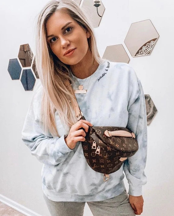 PEARL CUSTOM CREW + Tie-Dye Custom Embroidered Adult and Kids Crew Neck Sweatshirt Pearl Grey | Etsy (US)