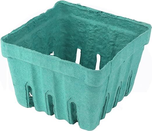 Green Molded Pulp Fiber Produce Vented Berry Basket 1 Pint for Packaging Fruits and Veggies by MT... | Amazon (US)