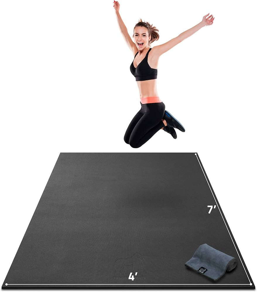 Gorilla Mats Premium Extra Thick Large Exercise Mat – 7' x 4' x 8mm Ultra Durable, Non-Slip, Wo... | Amazon (US)