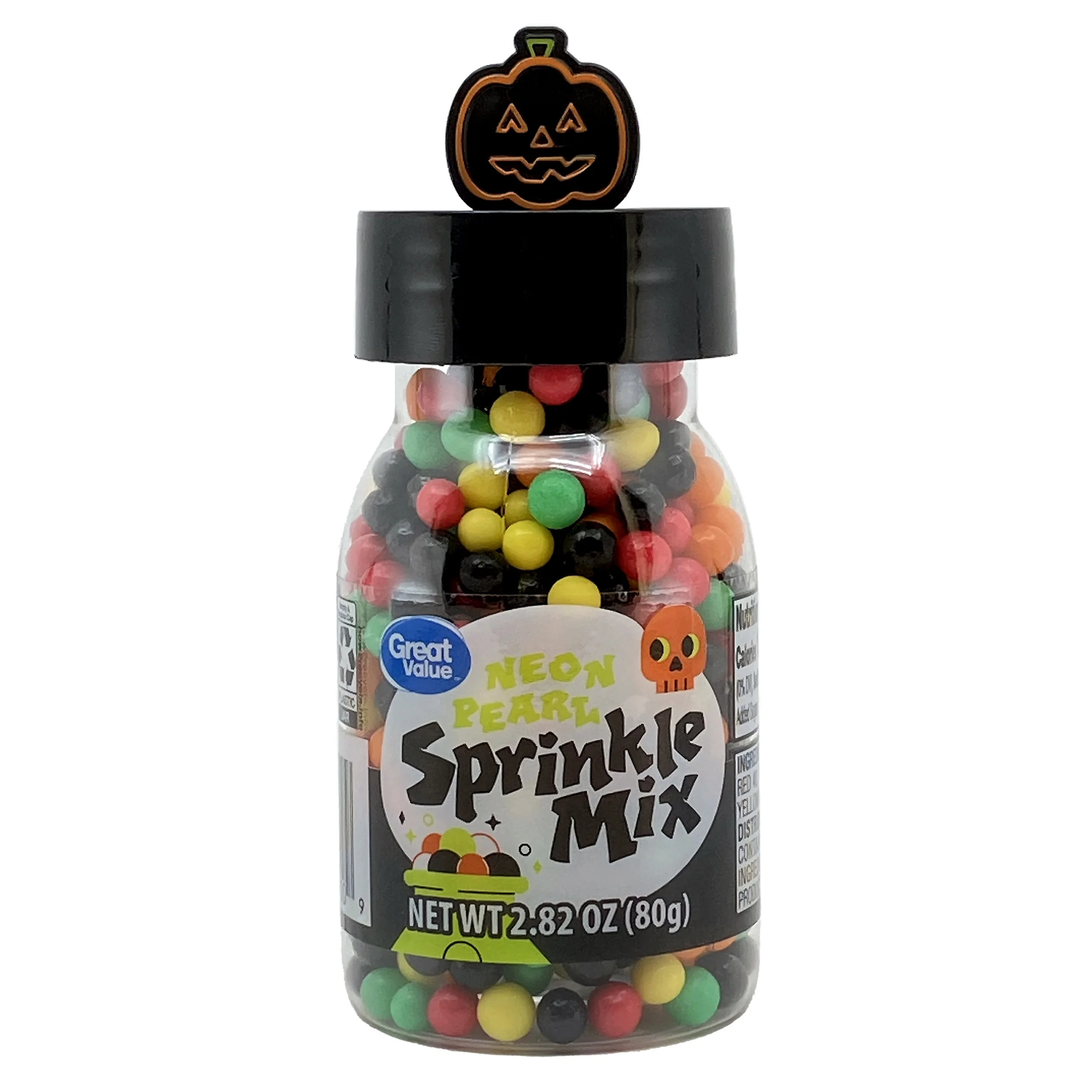 Great Value Halloween Neon Soft Pearl Sprinkle Mix, 2.82 oz | Walmart (US)