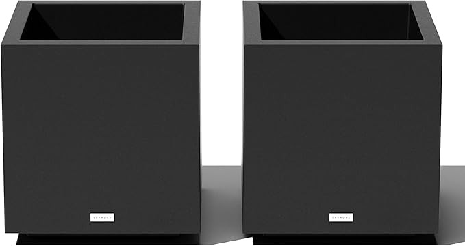 Veradek Block Series Cube Plastic Planter - Large Square Planter for Indoor or Outdoor Patio/Gard... | Amazon (US)