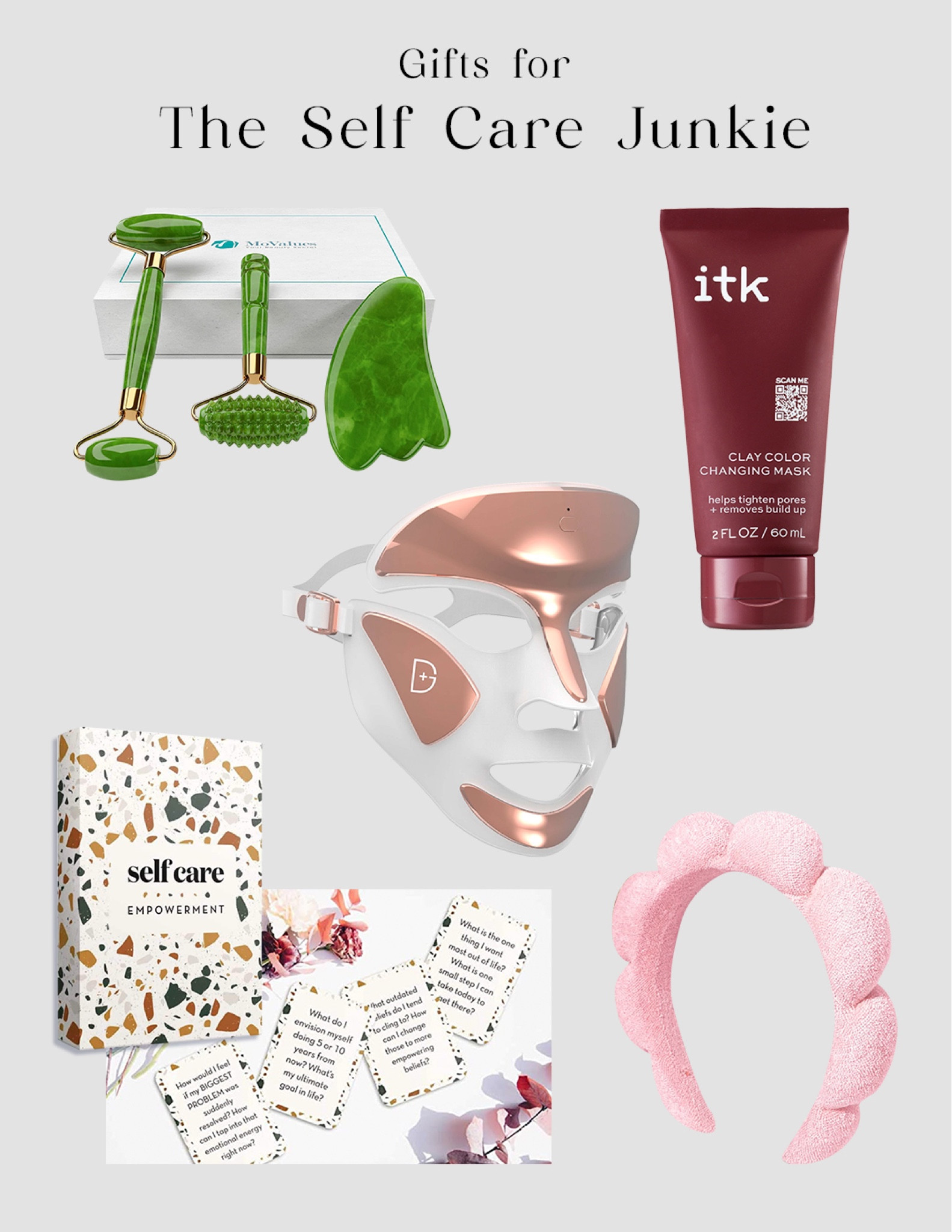 Gift guide for someone who loves self care/spa nights! Face masks, color light therapy, and jade rollers are the way to go! 

#LTKGiftGuide #LTKfamily #LTKFind