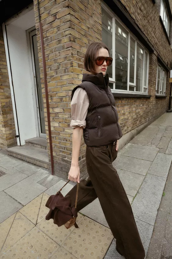 RUBBERIZED PUFFER VEST | Zara US