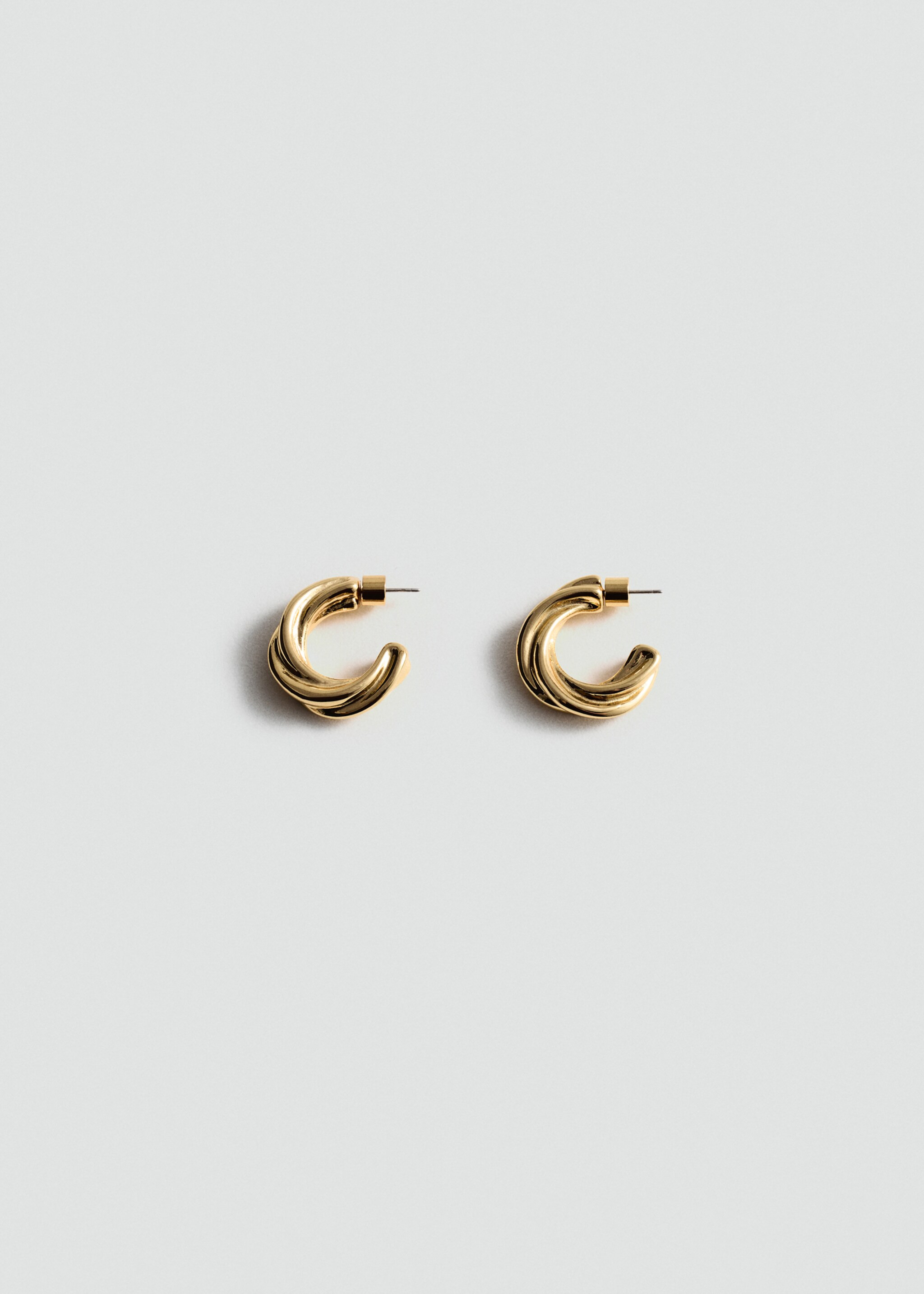 Two-tone hoop earrings | Mango (US/MX/AU)