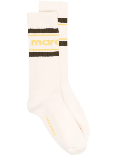 Isabel Marant Logo Embroidered Socks - Farfetch | Farfetch Global