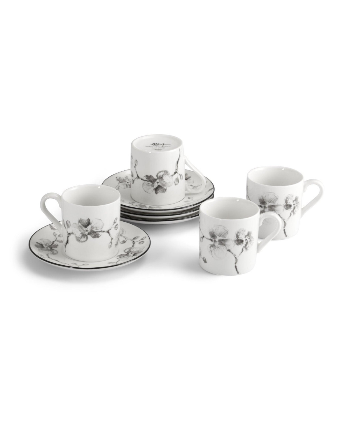 Michael Aram Black Orchid Demitasse Set, Service for 4 | Macy's