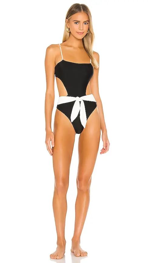 Beso One Piece in Black & White | Revolve Clothing (Global)