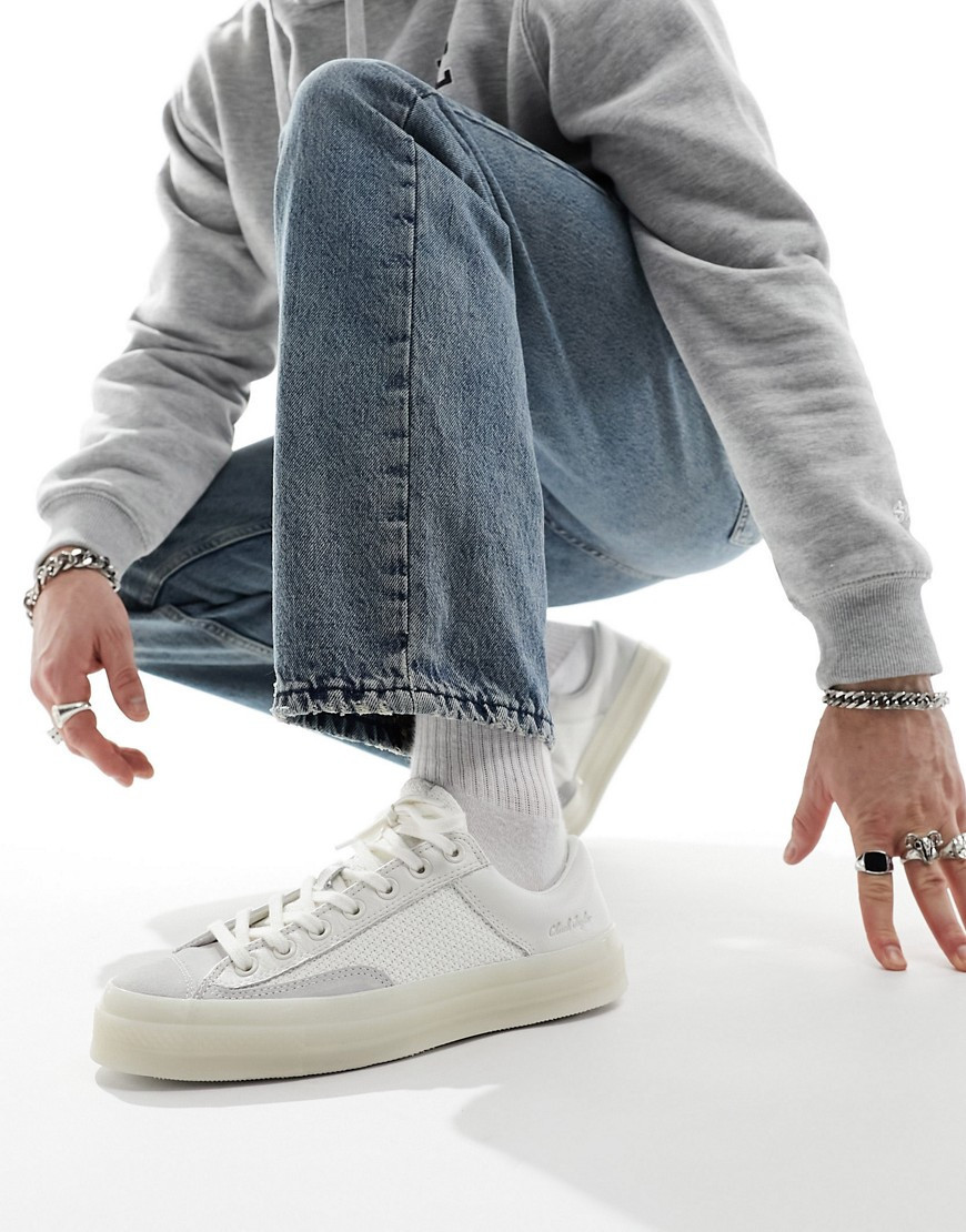 Converse Chuck 70 Marquis mixed materials sneakers in white with gray details | ASOS (Global)