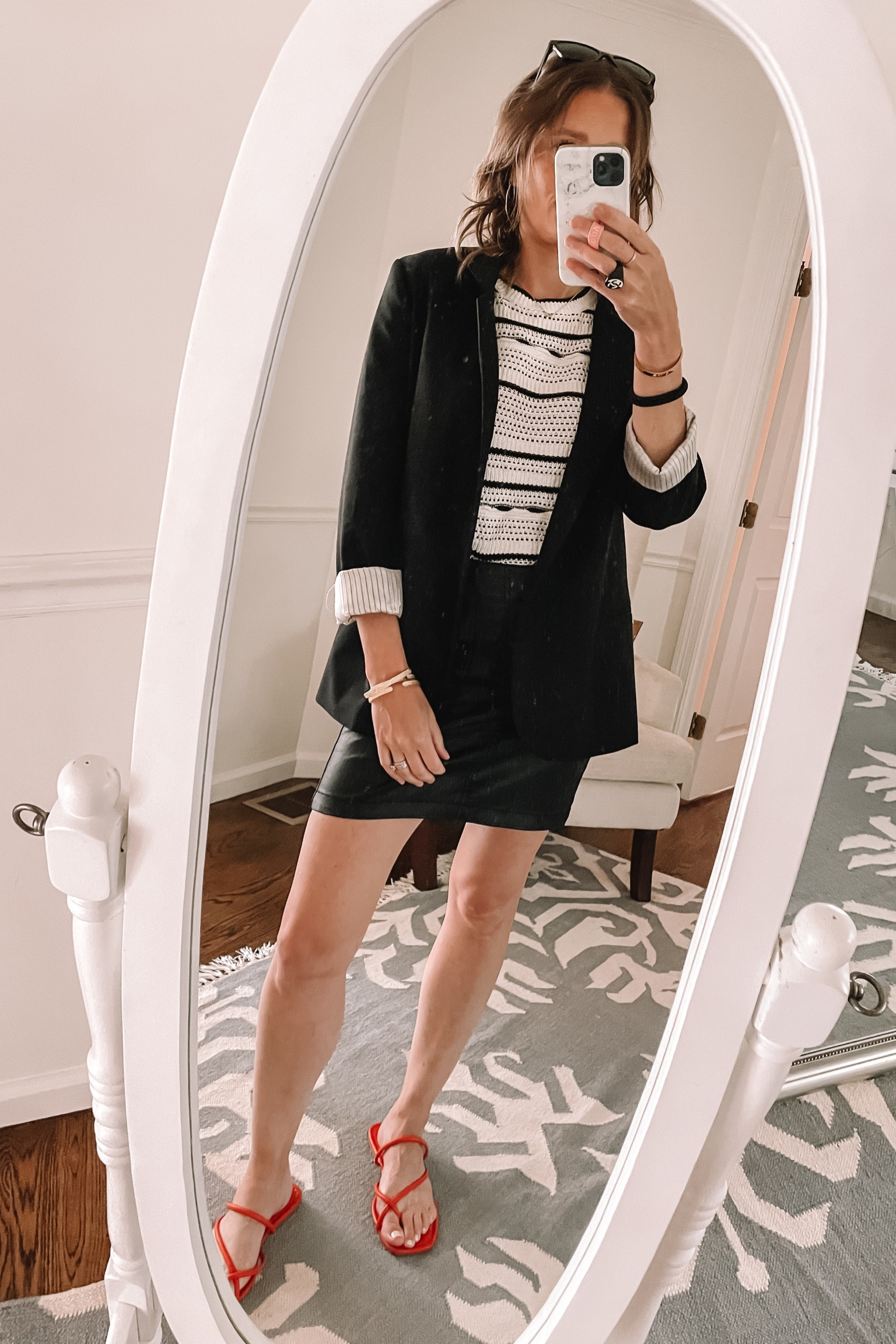 Todays outfit of the day! Everything I’m wearing is sold out, but linking cute items to get the look. The black Kut skirt runs big, so size down!

#LTKOver40 #LTKFindsUnder100 #LTKStyleTip