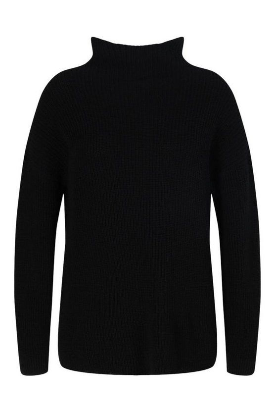 Plus Turtleneck Side Split Sweater | Boohoo.com (US & CA)