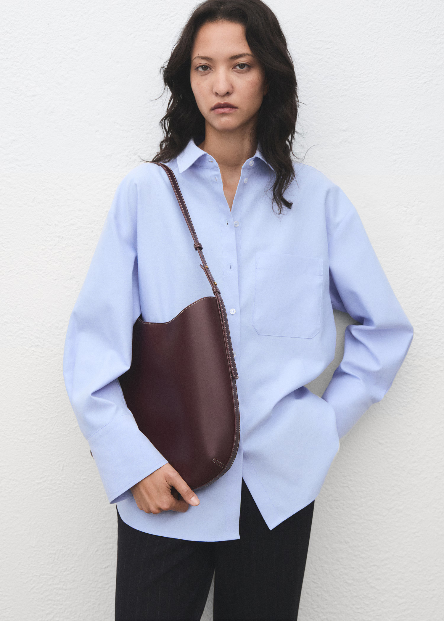 Pocket oversize shirt - Women | MANGO United Kingdom | MANGO (UK)