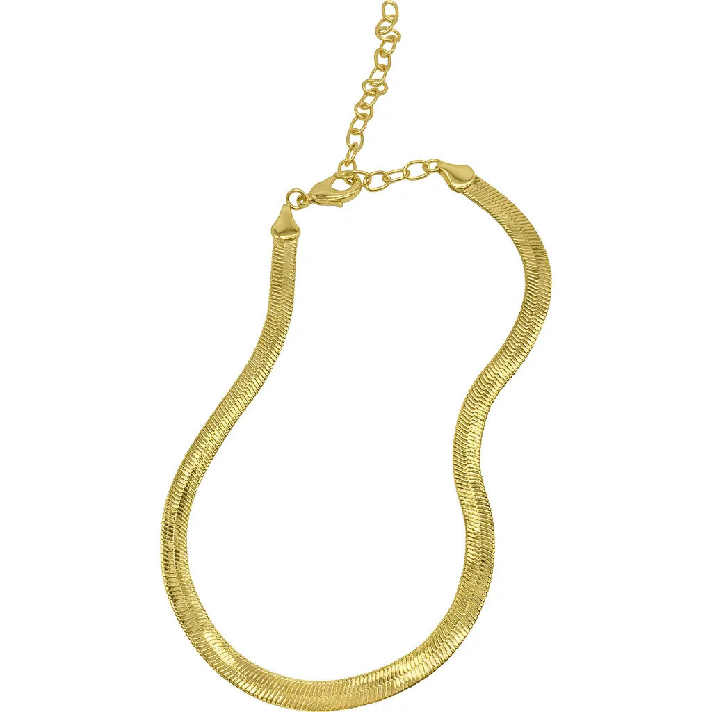 Adornia 14K Gold Plated Snake Chain Collar Necklace in Yellow at Nordstrom Rack | Nordstrom Rack