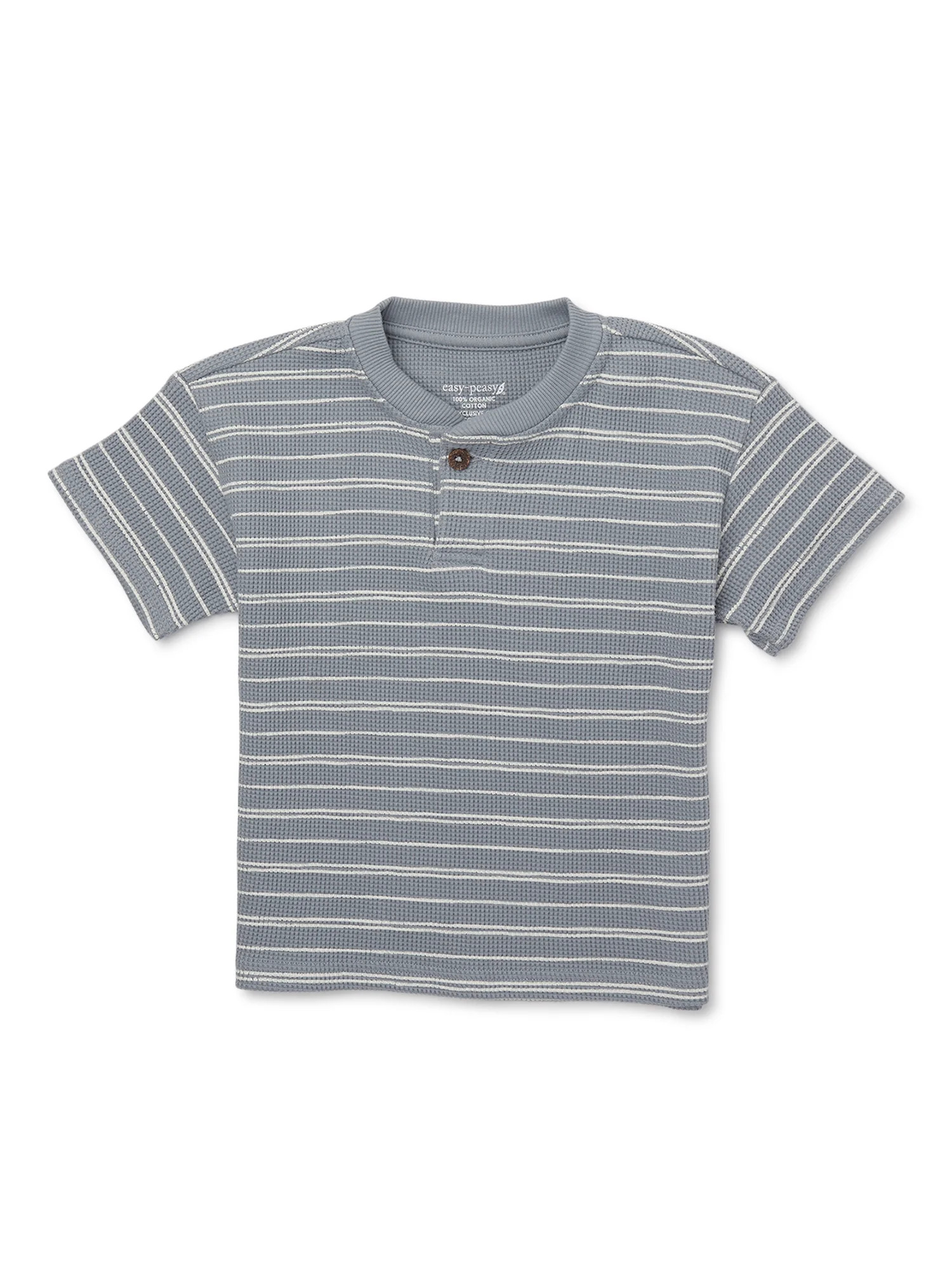 easy-peasy Toddler Boy Short Sleeve Waffle Henley T-Shirt, Sizes 18M-5T | Walmart (US)