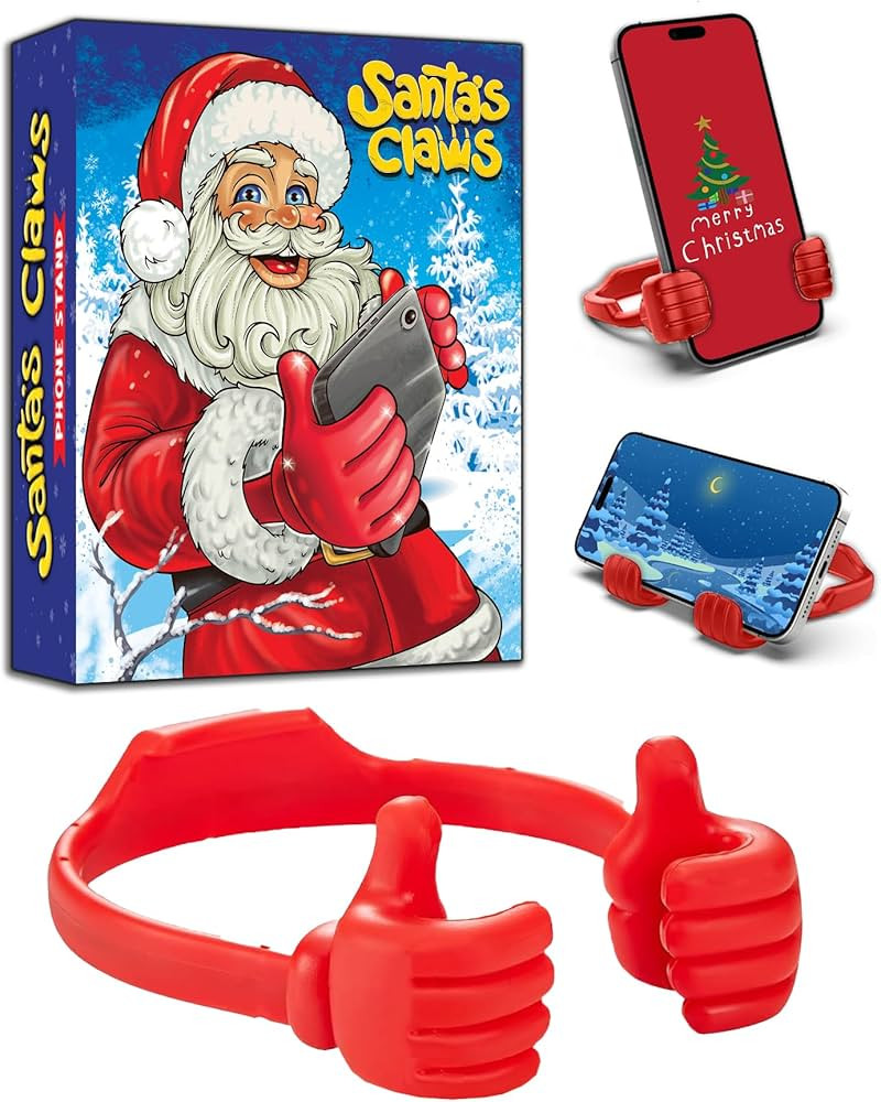 Santa's Claws Phone Stand Thumbs Up Stocking Stuffers for Teens 2025 White Elephant Gift Exchange... | Amazon (US)