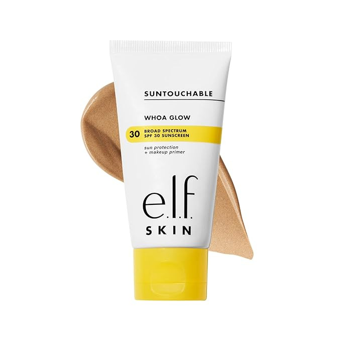 e.l.f. SKIN Suntouchable Whoa Glow SPF 30, Face Sunscreen & Makeup Primer with Hyaluronic Acid, V... | Amazon (US)