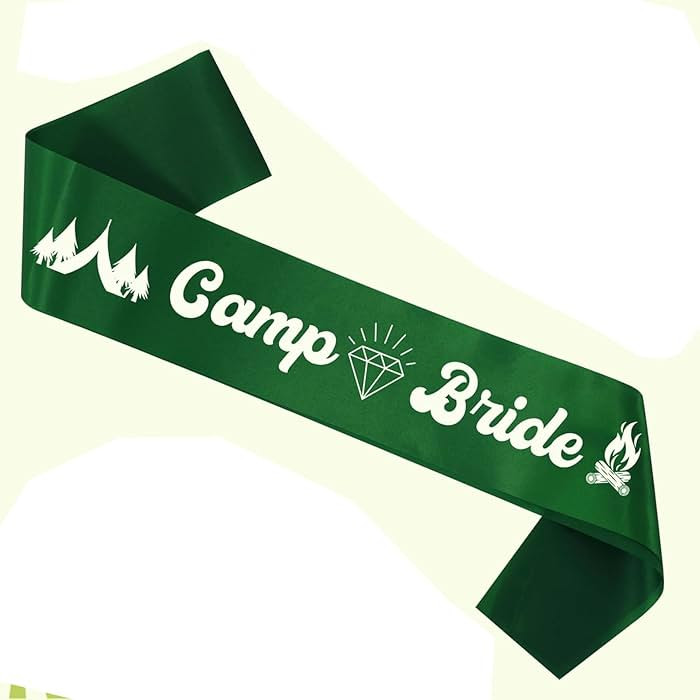 Camp Bride Sash,Sage Green Last Trail Before the Veil Sash for Camp Bachelorette Party Decoration... | Amazon (US)