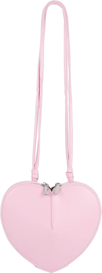 Aisi Women Cute Heart Shaped Shoulder Bag PU Leather Crossbody Purse Small Coin Purse Satchels Ha... | Amazon (US)