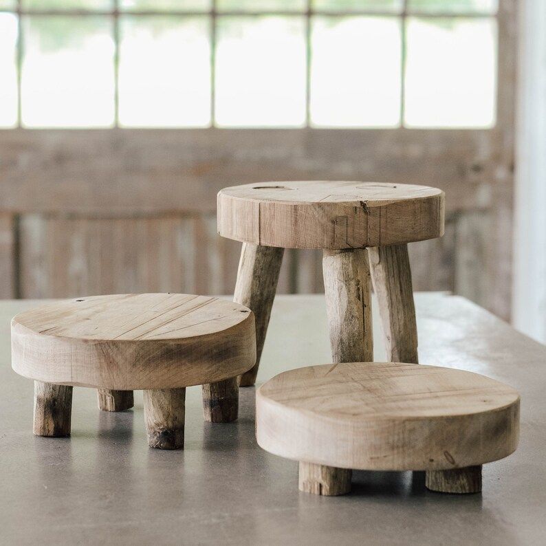 Wood Riser Stool Drink Dispenser Holder Centerpiece Tray | Etsy | Etsy (US)