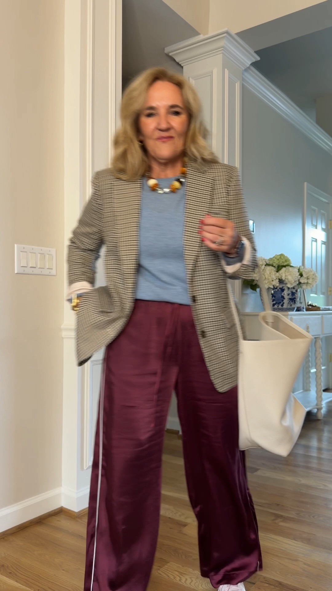 Fall blazer size 10 petite track pants in dark medium petite sweater size medium