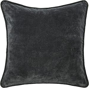Amazon.com: Creative Co-Op 20" Square Velvet Pillow Decorative Pillow Cover, 20" x 20", Charcoal ... | Amazon (US)