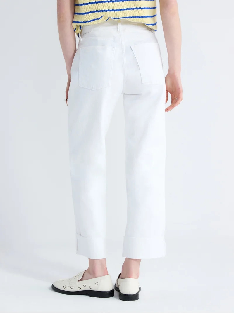 Free Assembly Women's High Rise Straight Cropped Jeans, Sizes 0-16 | Walmart (US)