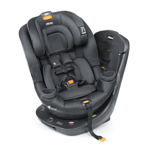 Chicco Fit360 ClearTex Rotating Convertible Car Seat with 360 Degree Rotation for Rear-Facing and Forward-Facing Usage, LeverLock Self-Tensioning Lock System | Slate/Grey | Amazon (US)