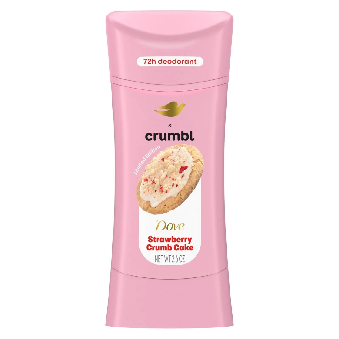 Dove Deodorant Stick Crumbl Strawberry Crumb Cake, 2.6 oz | Walmart (US)