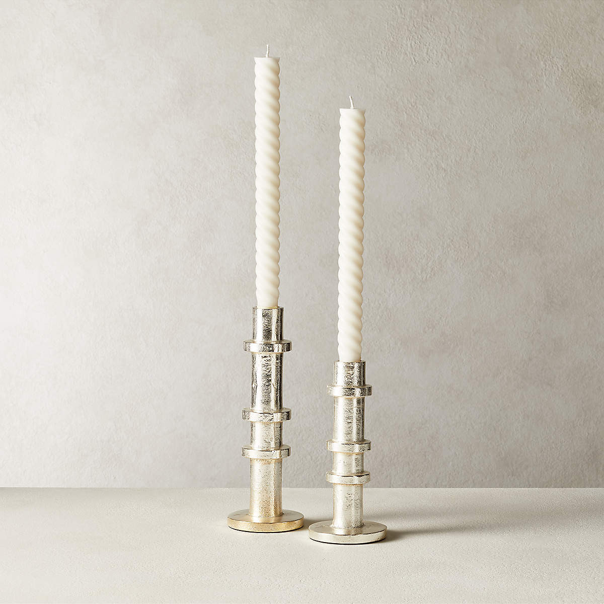 Modern Black Twisted Taper Candles Set of 2 + Reviews | CB2 | CB2