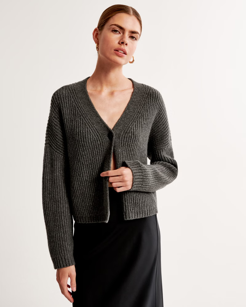 Ribbed Short Cardigan | Abercrombie & Fitch (US)