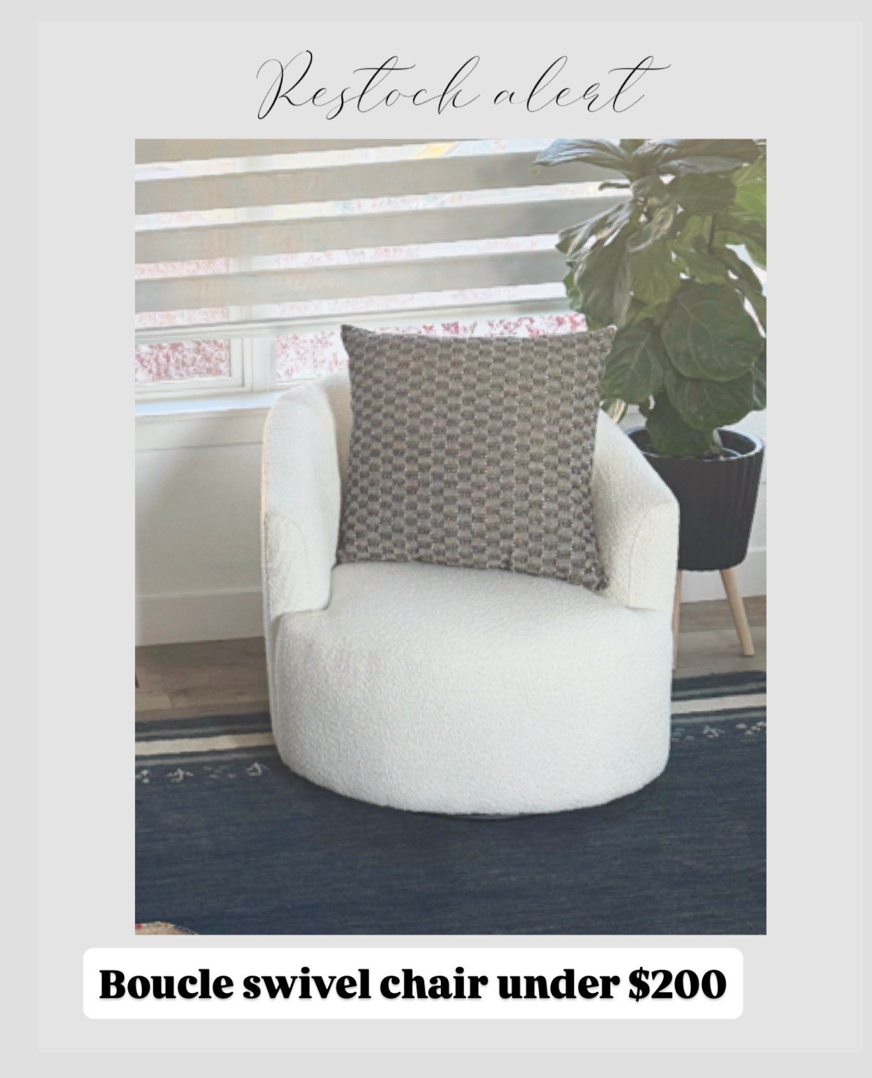 My mom and daughter has these boucle swivel chairs! They are so good ex

#LTKmomlife