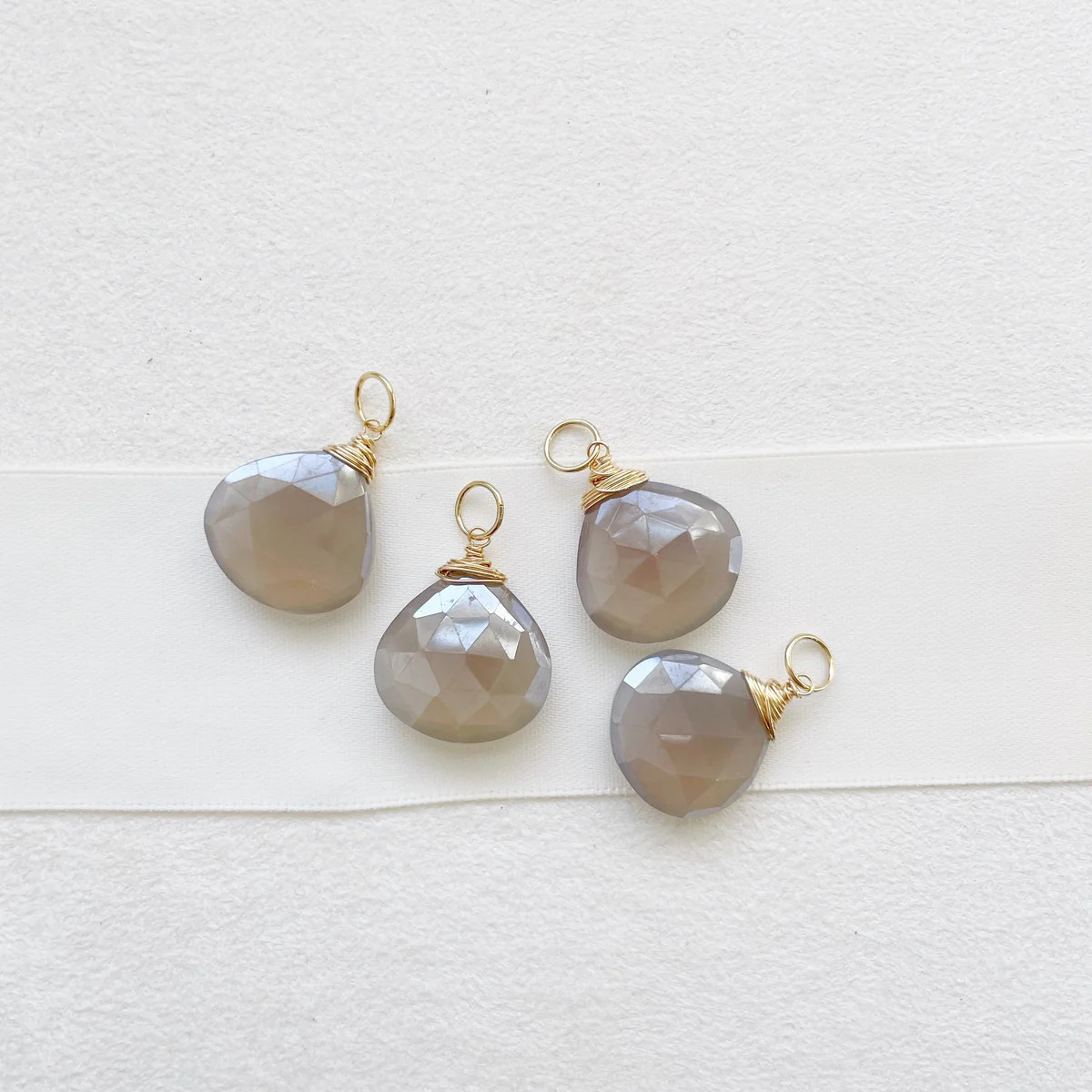 Gray Moonstone Large Bijou Charm | Sarah Cornwell Jewelry