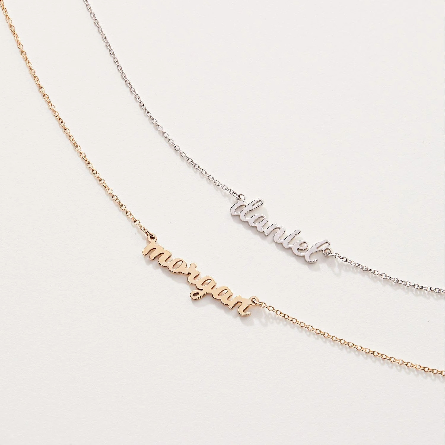 Personalized Script Nameplate Necklace | Tiny Tags