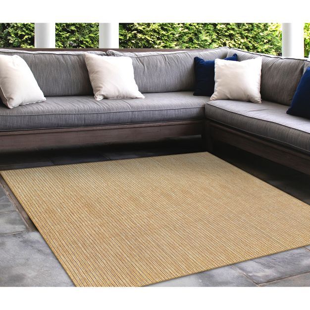 Liora Manne Carmel  Indoor/Outdoor Rug  Sand | Target