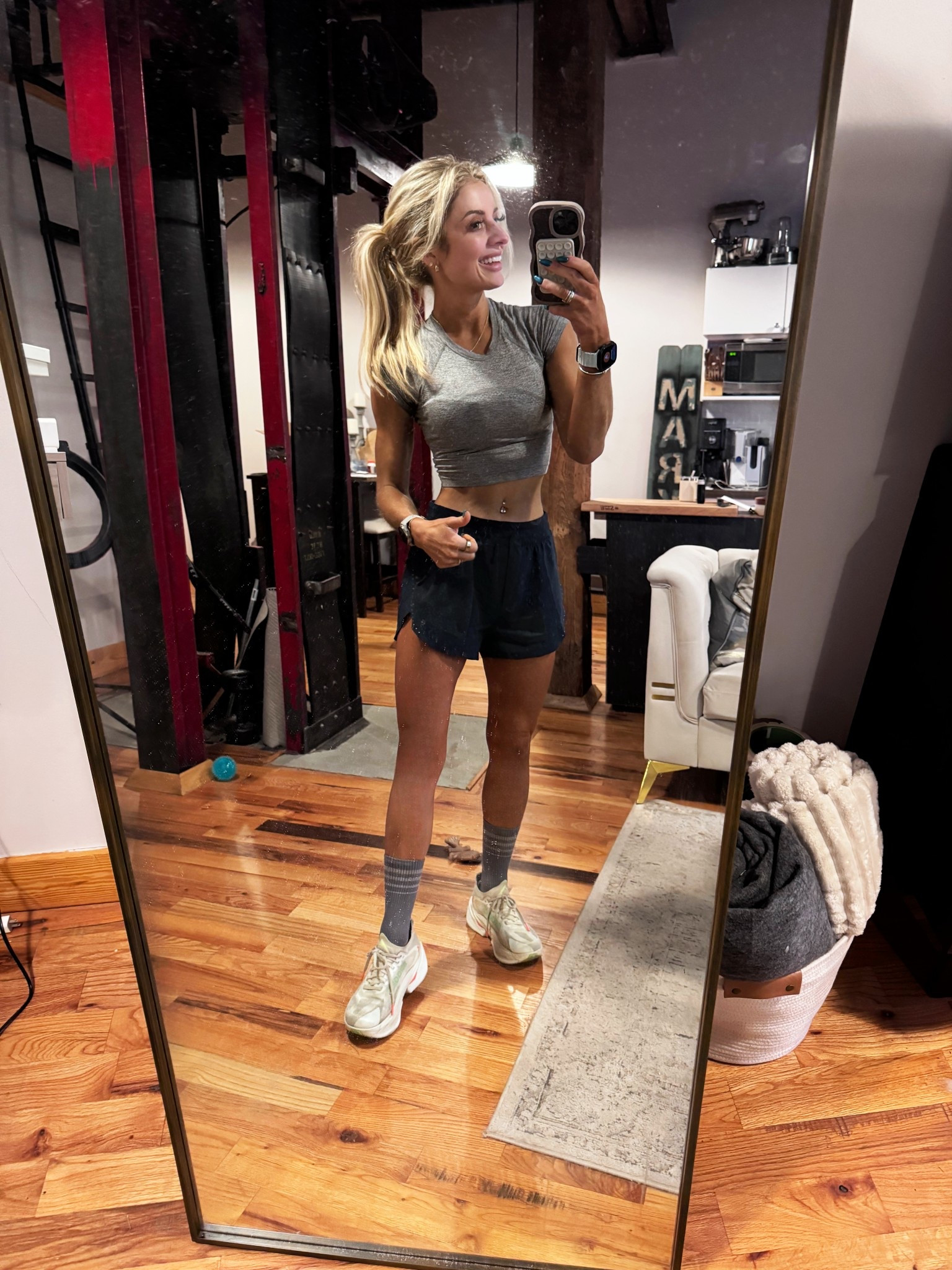 Grey and navy running outfit with my favorite speed shoe from Brooks running! 

#LTKootd #LTKActive #LTKfitnessgoals