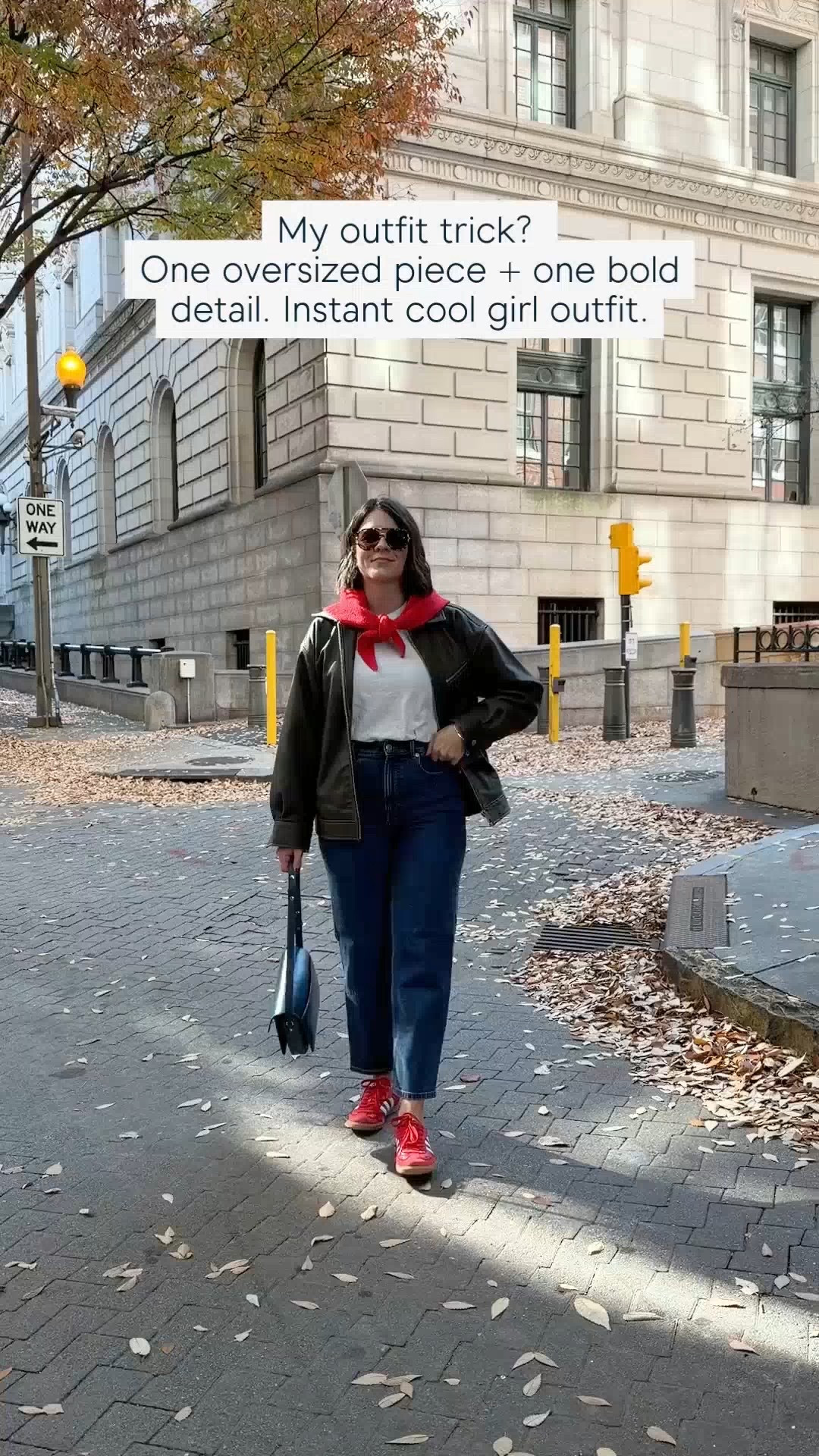 One of my favorite style tricks is to wear oversized pieces and then balance it with something bold and exciting. Whether it's a pop of red in a triangle scarf or a bold colored bag, this always helps to balance it somehow. 



#LTKgrwm #LTKootd #LTKSeasonal