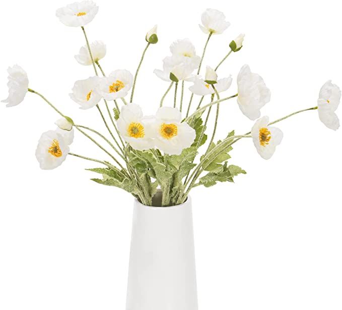 Lumoslyy Artificial Flowers Silk Poppy Flowers for Decoration Realistic Bouquet Home Decor Faux F... | Amazon (US)