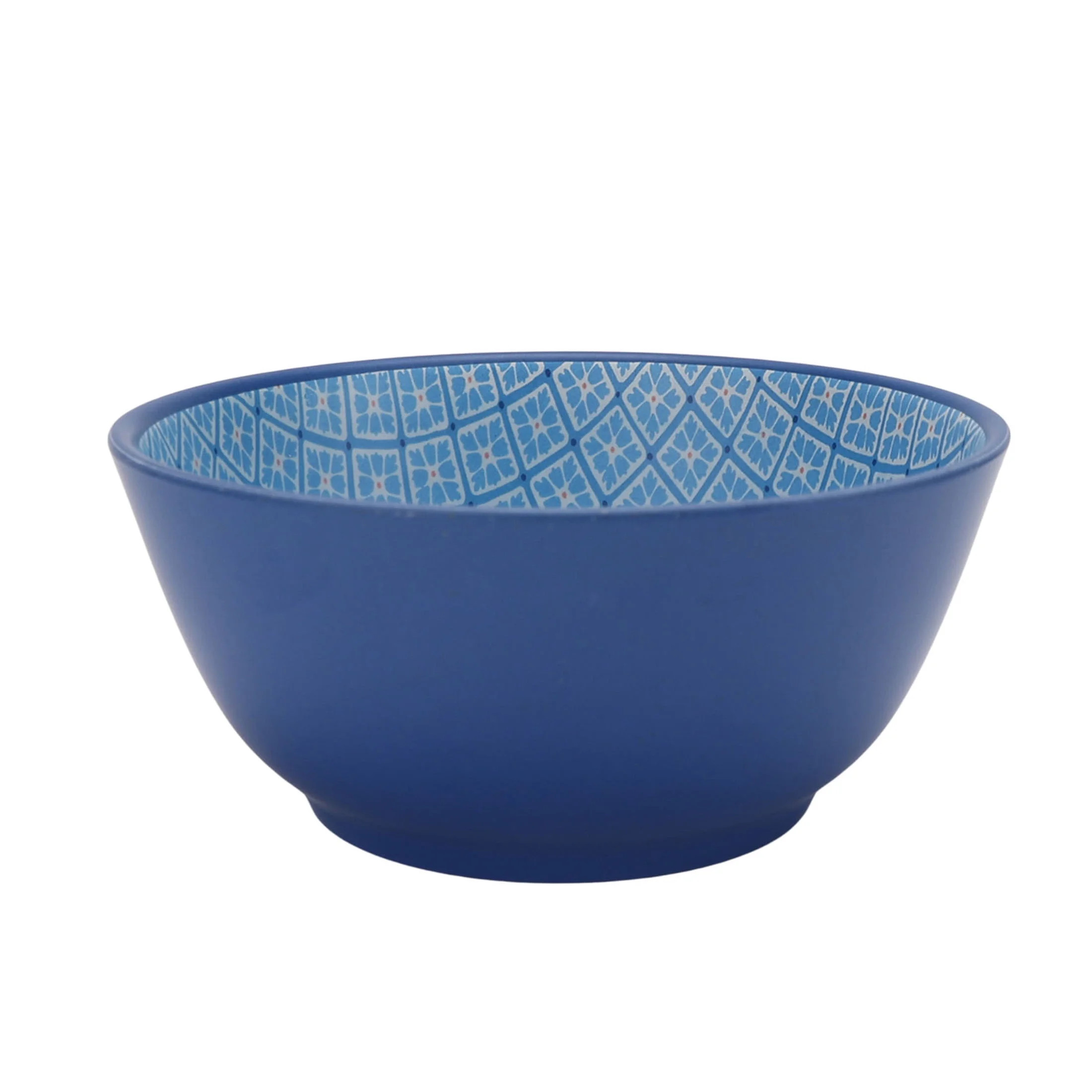 Mainstays by Becky G. & Alejandra Bamboo Melamine Cereal Bowl, Blue Tile Pattern | Walmart (US)
