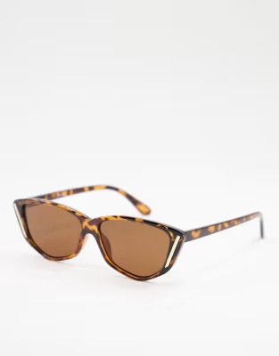Jeepers Peepers womens cat eye sunglasses in tort | ASOS (Global)