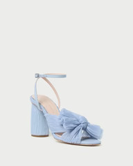 Camellia Blue Pleated Bow Heel | Loeffler Randall